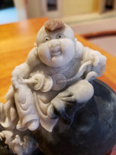 Load image into Gallery viewer, Jade Stone Hand Carved Happy Buddha Figure