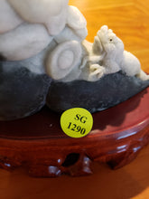 Load image into Gallery viewer, Jade Stone Hand Carved Happy Buddha Figure