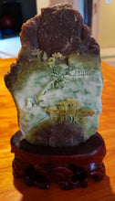 Load image into Gallery viewer, Jade Stone Hand Carved Ancient Mountain Scene