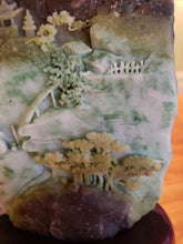 Load image into Gallery viewer, Jade Stone Hand Carved Ancient Mountain Scene