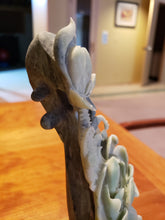 Load image into Gallery viewer, Tall Jade Stone Hand Carved Underwater Free Form