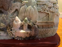 Load image into Gallery viewer, Jade Stone Hand Carved Ancient Mountain Scene III