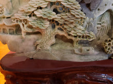 Load image into Gallery viewer, Jade Stone Hand Carved Ancient Mountain Scene III