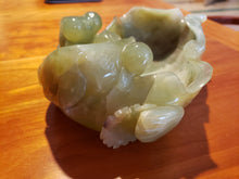 Load image into Gallery viewer, 8 Inch Large Hand Carved Jade Koi Fish Bowl