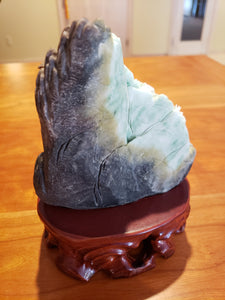 Jade Stone Hand Carved Ancient Mountain Scene VI