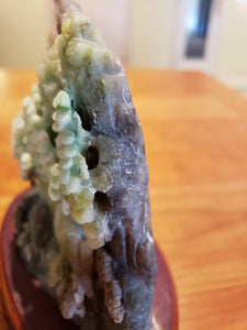 Jade Stone Hand Carved Ancient Mountain Scene VII