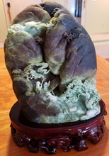 Load image into Gallery viewer, 10 Inch Large Jade Stone Hand Carved Ancient Mountain Scene VIII