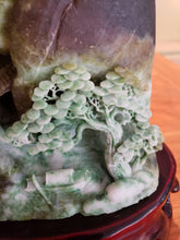 Load image into Gallery viewer, 10 Inch Large Jade Stone Hand Carved Ancient Mountain Scene VIII