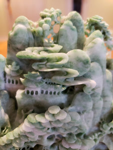 Jade Stone Hand Carved Ancient Mountain Scene X