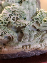 Load image into Gallery viewer, Jade Stone Hand Carved Ancient Mountain Scene X