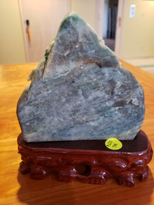 Jade Stone Hand Carved Ancient Mountain Scene