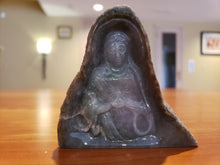 Load image into Gallery viewer, Purple Jade Statue Hand Carved In Original Stone