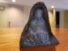 Load image into Gallery viewer, Purple Jade Statue Hand Carved In Original Stone