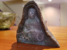 Load image into Gallery viewer, Purple Jade Statue Hand Carved In Original Stone