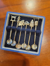 Load image into Gallery viewer, Japanese Sterling Silver Small Salt Spoons Set of 6