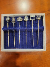 Load image into Gallery viewer, Japanese Sterling Silver Cocktail Picks Set of 6