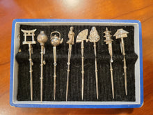 Load image into Gallery viewer, Japanese Sterling Silver Cocktail Picks Set of 8