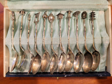 Load image into Gallery viewer, Japanese Sterling Silver Demitasse Spoons Set of 11