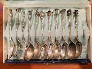 Japanese Sterling Silver Demitasse Spoons Set of 11