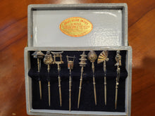 Load image into Gallery viewer, Japanese Sterling Silver Cocktail Picks Set of 8