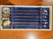 Load image into Gallery viewer, Japanese Sterling Silver Iced Tea Spoons Set of 6