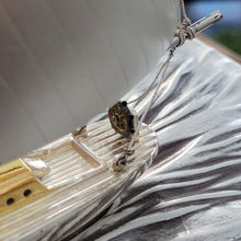 Load image into Gallery viewer, Original Tekehiko Japanese Sterling Silver Sailing Yacht With Gold Gilding