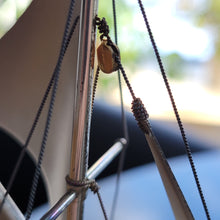 Load image into Gallery viewer, Original Japanese Sterling Silver Sailing Yacht With Gold Gilding