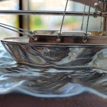 Load image into Gallery viewer, Original Japanese Sterling Silver Sailing Yacht With Gold Gilding