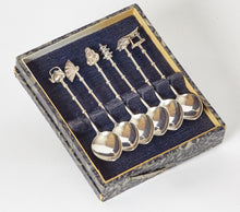 Load image into Gallery viewer, Japanese Sterling Silver Demitasse Spoons Set of 6