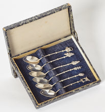 Load image into Gallery viewer, Japanese Sterling Silver Demitasse Spoons Set of 6