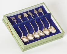 Load image into Gallery viewer, Japanese Sterling Silver Demitasse Spoons Set of 6