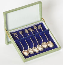 Load image into Gallery viewer, Japanese Sterling Silver Demitasse Spoons Set of 6