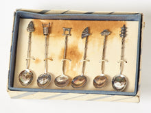 Load image into Gallery viewer, Japanese Sterling Silver Demitasse Spoons Set of 6