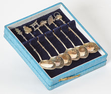 Load image into Gallery viewer, Japanese Sterling Silver Demitasse Spoons Set of 6