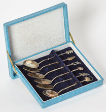 Load image into Gallery viewer, Japanese Sterling Silver Demitasse Spoons Set of 6