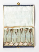 Load image into Gallery viewer, Japanese Sterling Silver Demitasse Spoons Set of 6