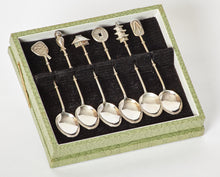 Load image into Gallery viewer, Japanese Sterling Silver Demitasse Spoons Set of 6