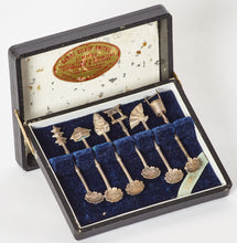 Load image into Gallery viewer, Japanese Sterling Silver Salt Spoons Set of 6