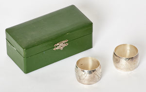 Sterling Silver Branches & Blossoms Napkin Rings (Pair)