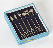 Load image into Gallery viewer, Japanese Sterling Silver Hors d&#39;oeuvre Fork Set of 6