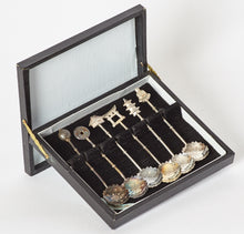 Load image into Gallery viewer, Japanese Sterling Silver Demitasse Spoons Set of 6