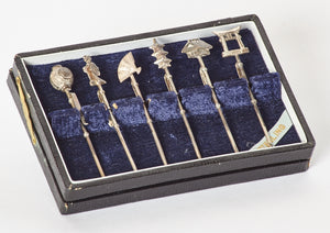 Japanese Sterling Silver Cocktail Picks Set of 6