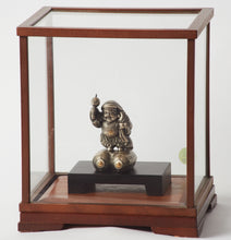 Load image into Gallery viewer, Original Japanese Sterling Silver and Gold Leaf Sculpture Artifact of Daikokuten