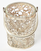 Load image into Gallery viewer, Large Sterling Silver and Crystal Bamboo Ice Bucket