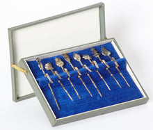 Load image into Gallery viewer, Japanese Sterling Silver Cocktail Picks Set of 8