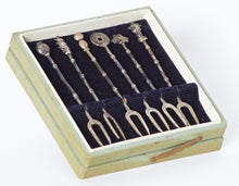 Load image into Gallery viewer, Japanese Sterling Silver Hors d&#39;oeuvre Fork Set of 6