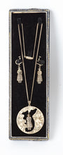 Load image into Gallery viewer, Asian Woman Sterling Silver Earrings &amp; Necklace Set