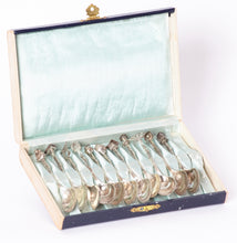 Load image into Gallery viewer, Japanese Sterling Silver Demitasse Spoons Set of 11