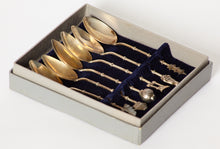 Load image into Gallery viewer, Japanese Sterling Silver Demitasse Spoons Set of 6