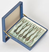 Load image into Gallery viewer, Japanese Sterling Silver Hors d&#39;oeuvre Fork Set of 6